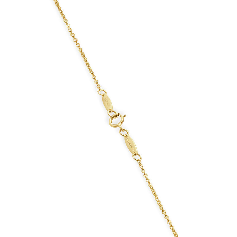 Tiffany & Co. Elsa Peretti 18 Karat Yellow Gold Open Heart Necklace