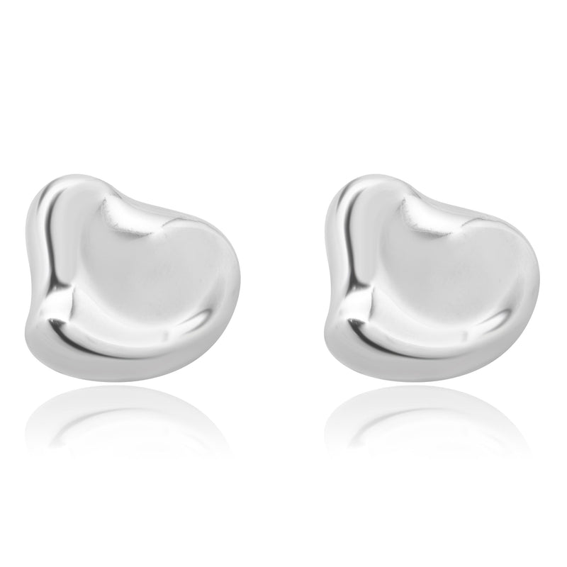 Tiffany & Co. Sterling Silver Elsa Peretti Heart Earrings