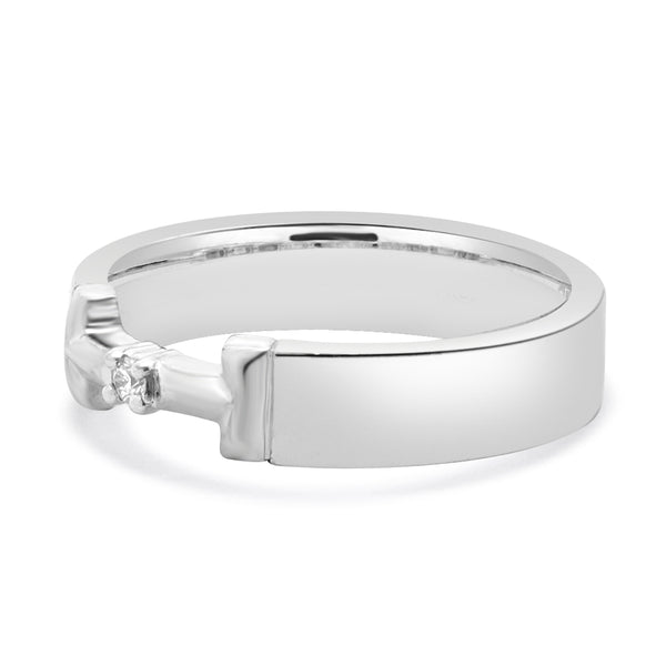 Tiffany & Co. 18 Karat White Gold True Diamond Link Ring