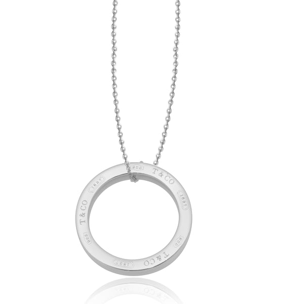 Tiffany & Co. Sterling Silver 1837 Open Circle Necklace