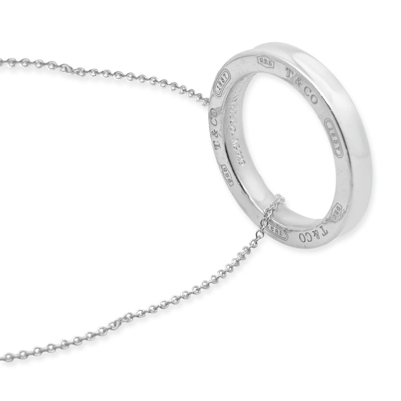 Tiffany & Co. Sterling Silver 1837 Open Circle Necklace