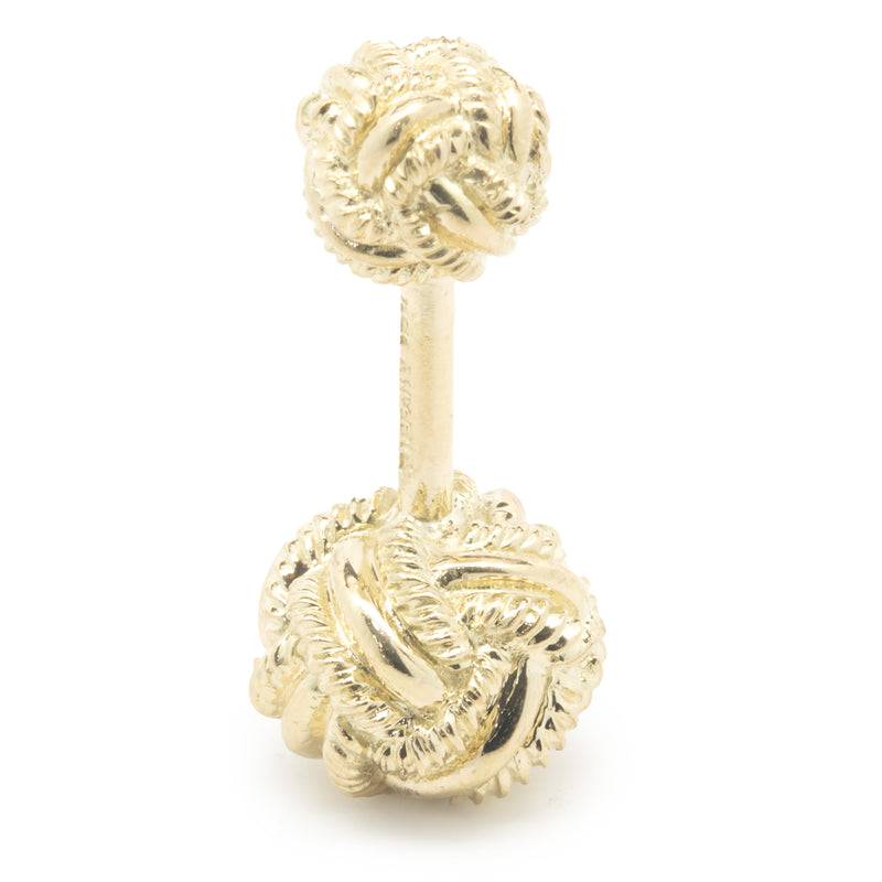 Tiffany & Co. Schlumberger 18 Karat Yellow SINGLE Double Knot Cufflink