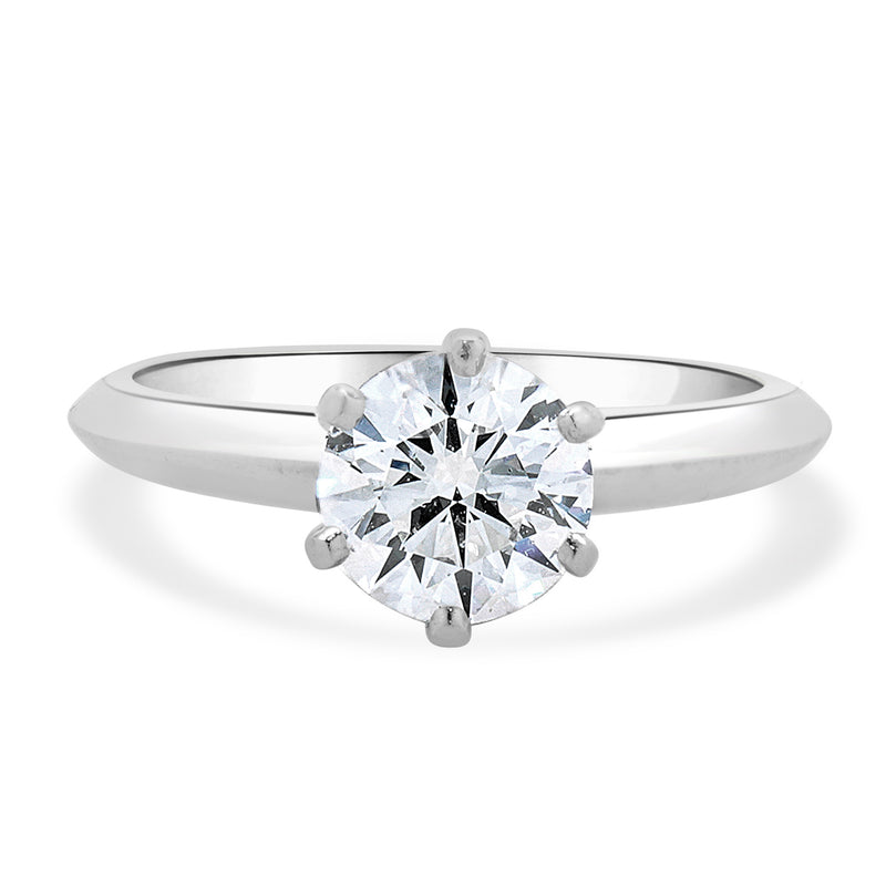 Tiffany & Co. Platinum Diamond Solitaire Ring