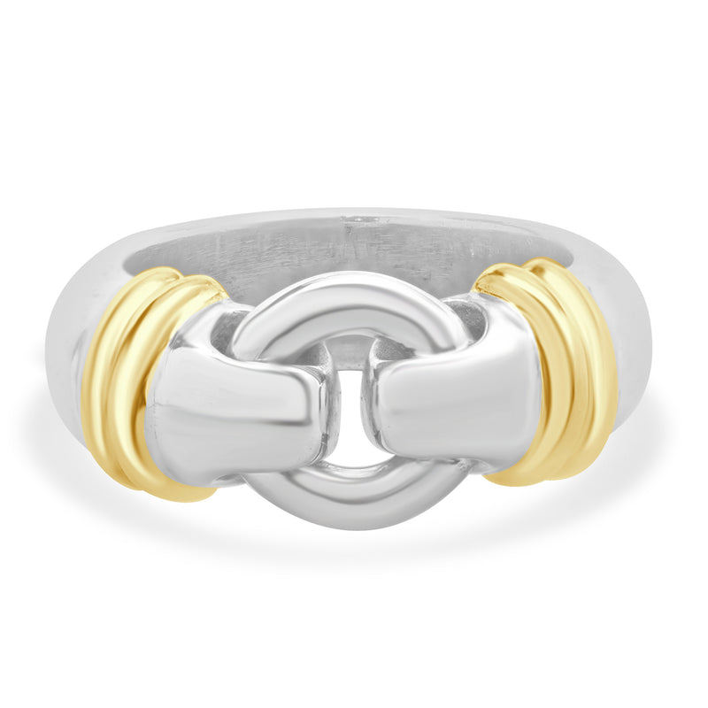 Tiffany & Co. Sterling Silver Two Tone Horse Bit Ring