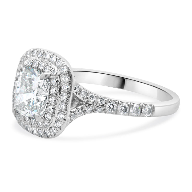 Tiffany Cushion Cut Platinum Engagement Rings Tiffany Platinum