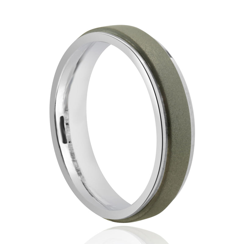 Titanium 5MM Stone Finished Band