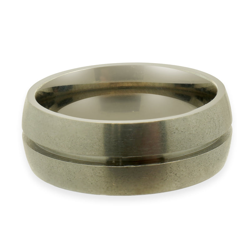 Titanium 8.10MM Matte Channel Band