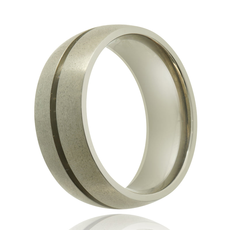 Titanium 8.10MM Matte Channel Band