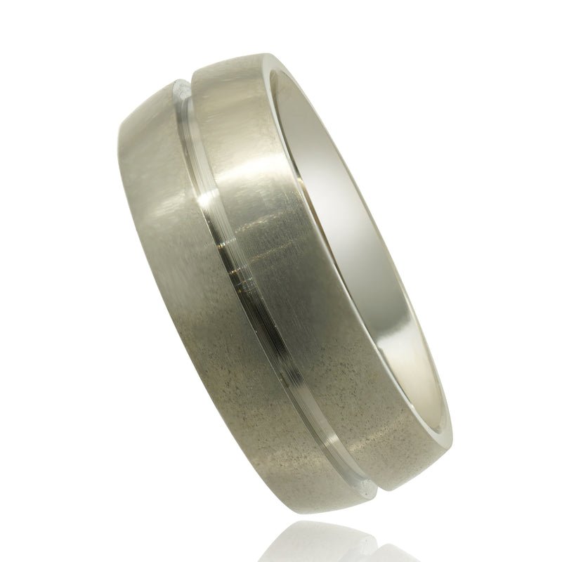 Titanium 8.10MM Matte Channel Band