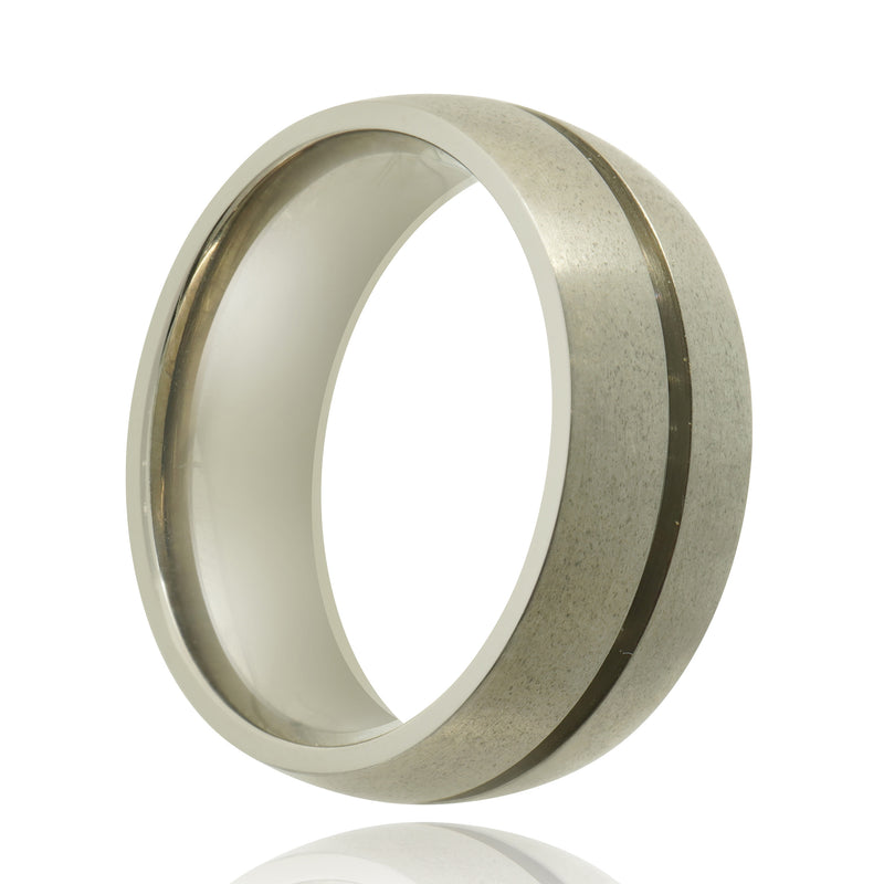 Titanium 8.10MM Matte Channel Band