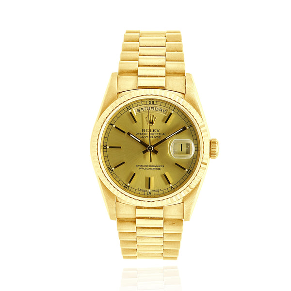 Rolex 18 Karat Yellow Gold Day-Date President 36