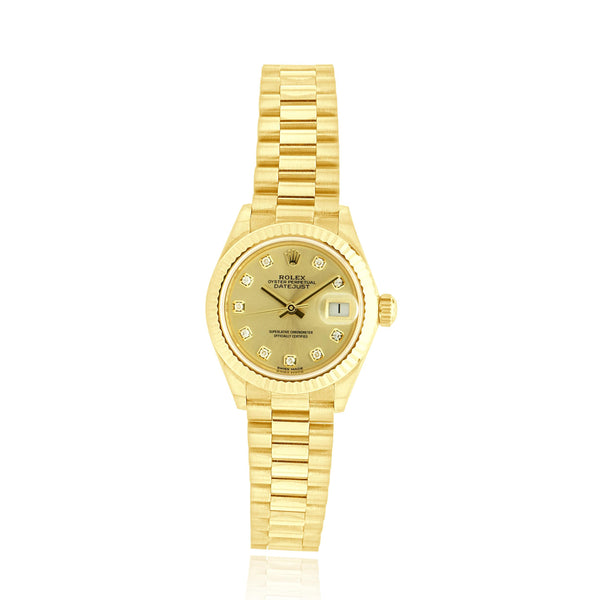 Rolex 18 Karat Yellow Gold Datejust 28mm
