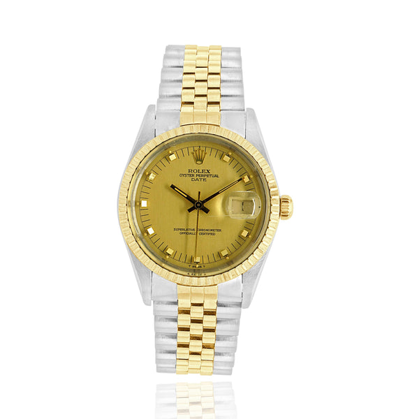Rolex Two Tone Yellow Gold Date 34mm