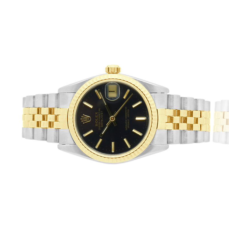 Rolex Mid-Size Datejust Two-Tone 18k Yellow Gold Watch 31MM