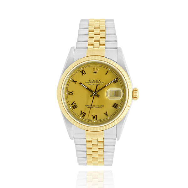 Rolex Stainless Steel & 18 Karat Yellow Gold Datejust 36mm