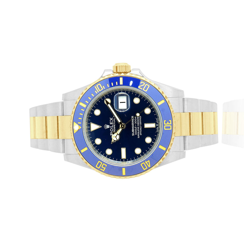 Rolex Stainless Steel & 18 Karat Yellow Gold Submariner Blue/Blue 41