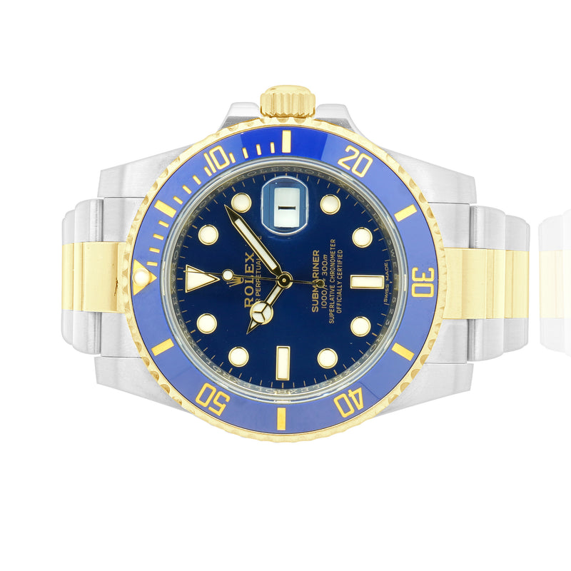 Rolex Stainless Steel & 18 Karat Yellow Gold Submariner Blue/Blue 40