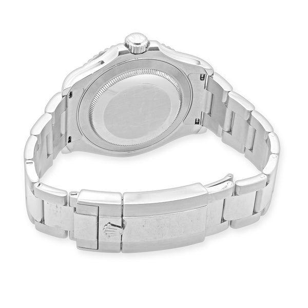 Rolex Stainless Steel Platinum Bezel Yachtmaster 40