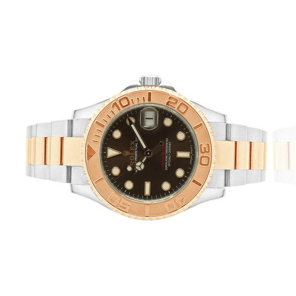 Rolex Stainless Steel and 18 Karat Rose Gold Yachtmaster 37