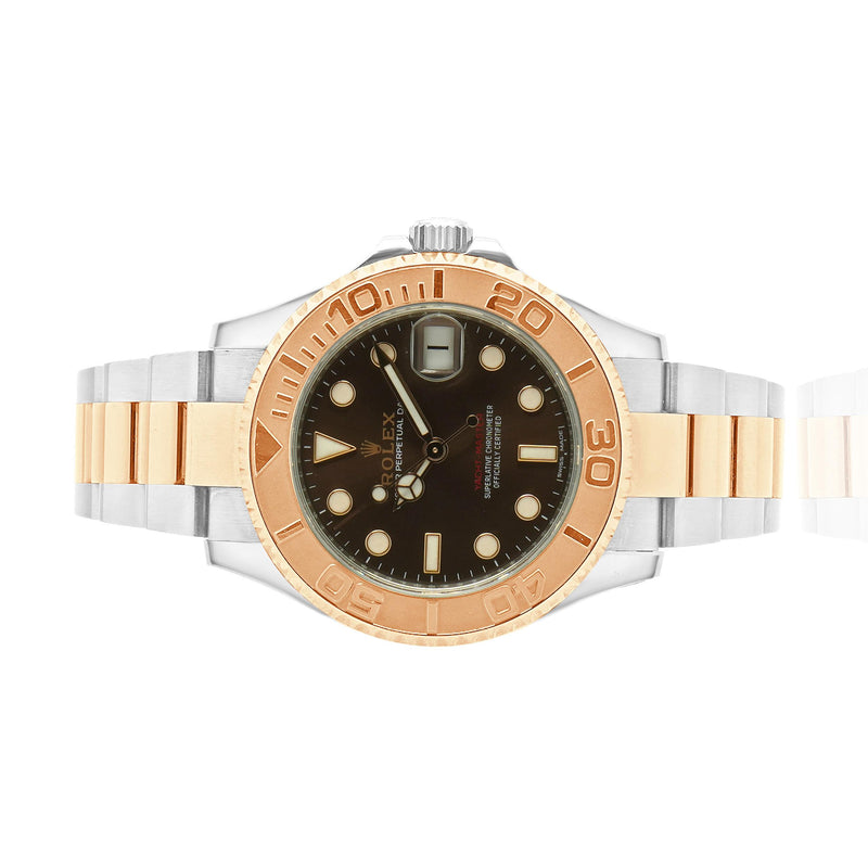 Rolex Stainless Steel and 18 Karat Rose Gold Yachtmaster 37