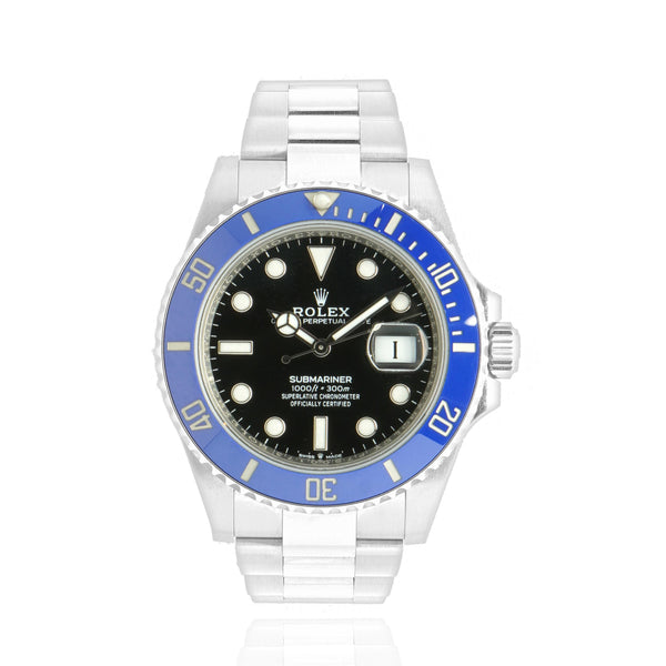 Rolex 18 Karat White Gold Submariner Blue / Black “Cookie Monster”