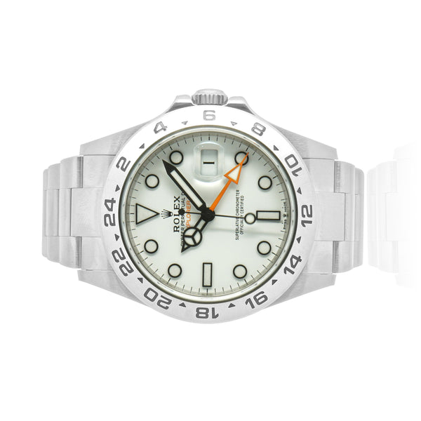 Rolex Stainless Steel Explorer II White Dial 42mm