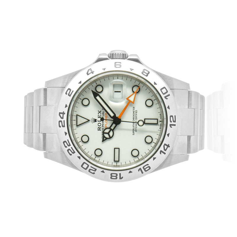 Rolex Stainless Steel Explorer II White Dial 42mm