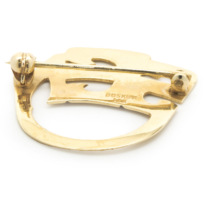 Lenore Doskow 14 Karat Yellow Gold SEN Pin