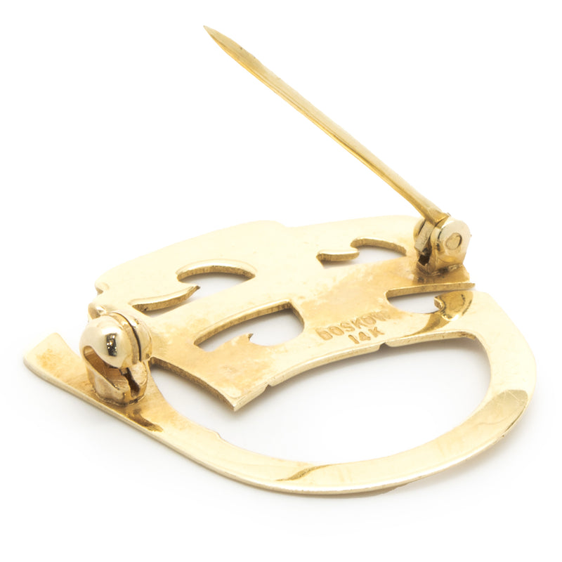 Lenore Doskow 14 Karat Yellow Gold SEN Pin