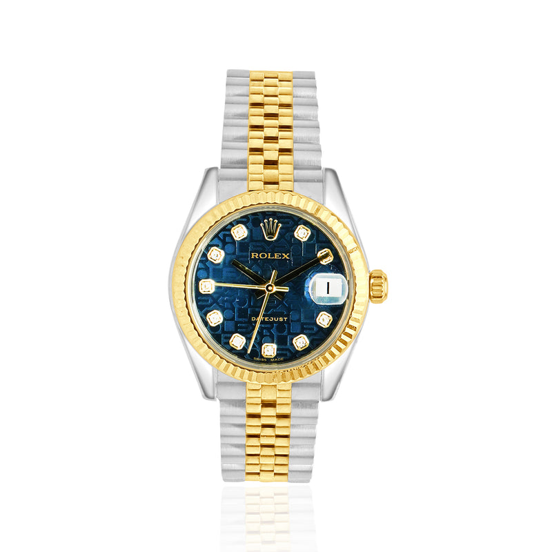 Rolex Stainless Steel & 18 Karat Yellow Gold Datejust 31 with Factory Set Diamond Jubilee Dial