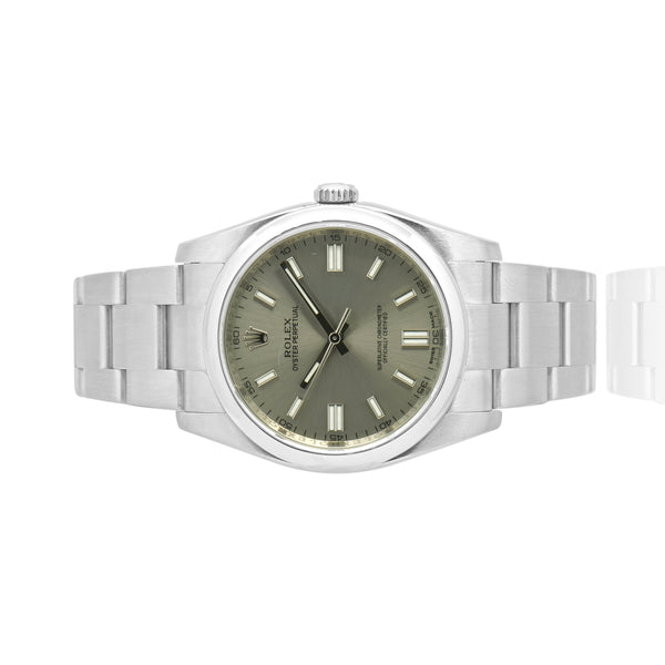 Rolex Stainless Steel Oyster Perpetual 36mm Silver Stick Dial