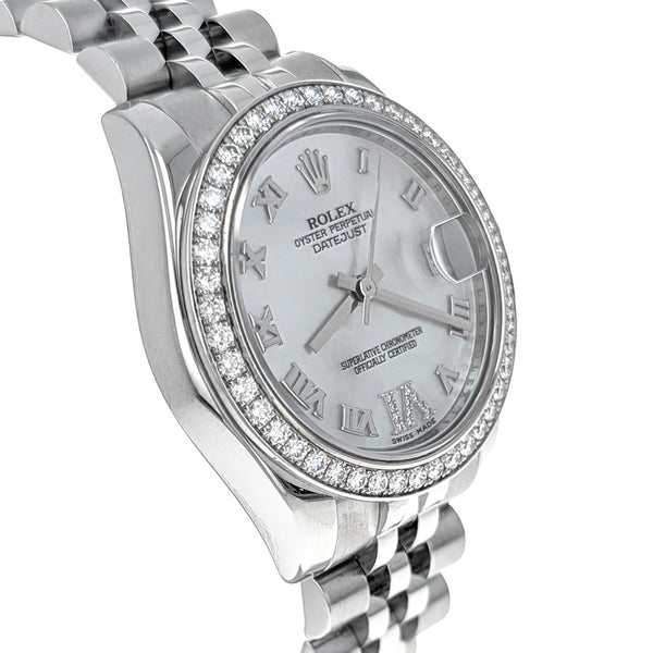 Rolex Datejust 31 Stainless Steel White Gold Diamonds 178384