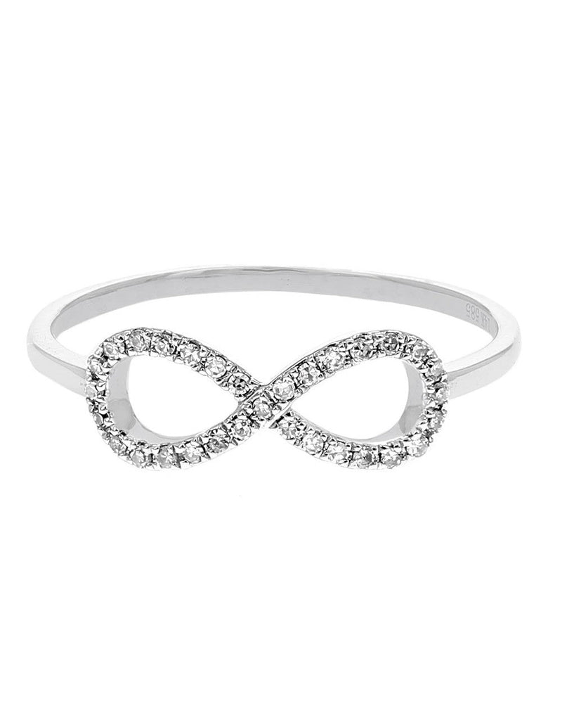 Diamond Infinity Ring in White Gold – The Estate Watch And Jewelry Company®