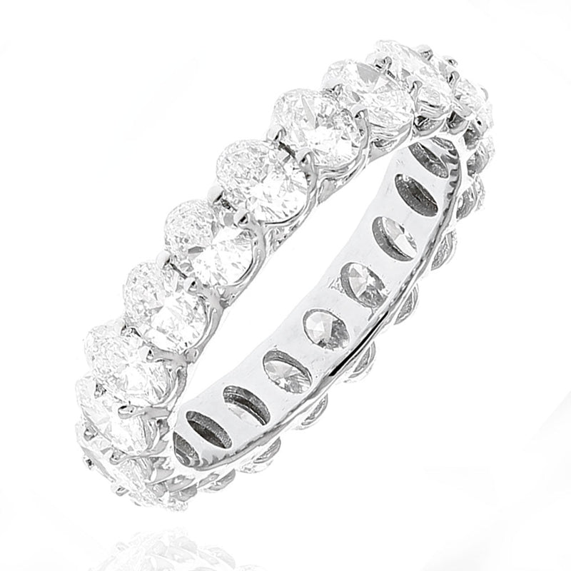 Oval Diamond Eternity Band in 18K White Gold – The Estate Watch And ...
