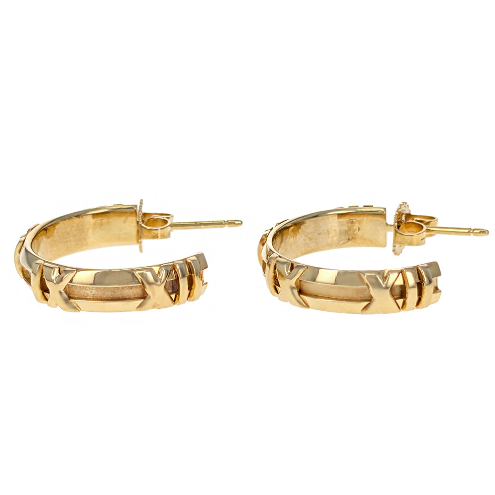 Tiffany & Co. 18K Yellow Gold Atlas Hoop Earrings – The Estate