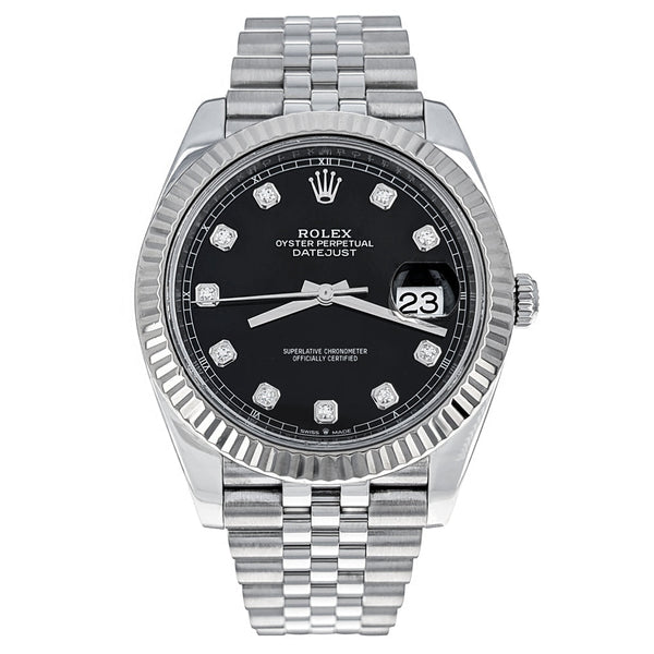 Rolex Datejust 41 Stainless Steel White Gold Diamonds 126334