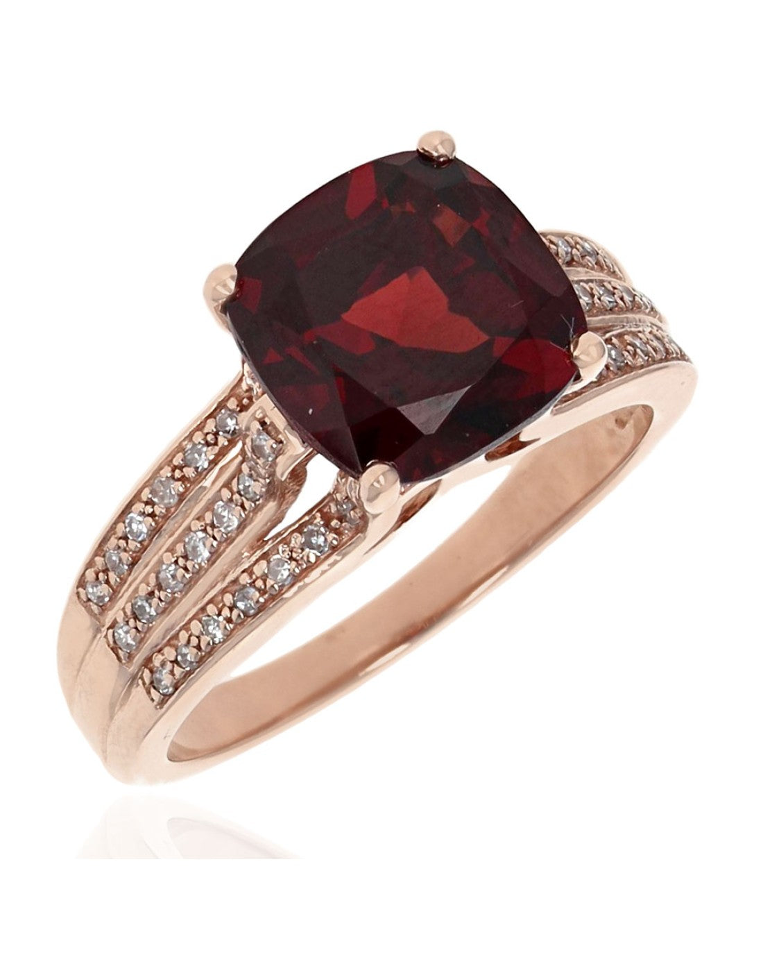 Pyrope Garnet and Diamond Accent Ring in Rose Gold – The Estate Watch ...