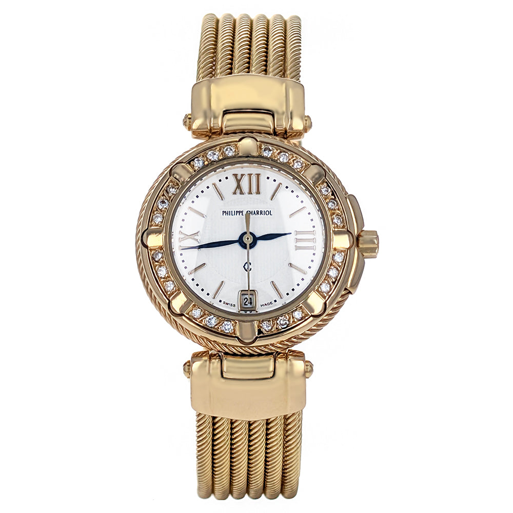 Philippe Charriol 26mm Yellow Gold Diamonds – The Estate Watch And