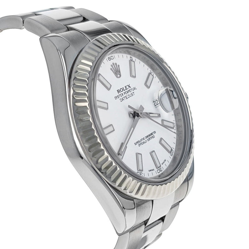 Rolex Datejust 41 Stainless Steel White Gold 2020 126334 – The 