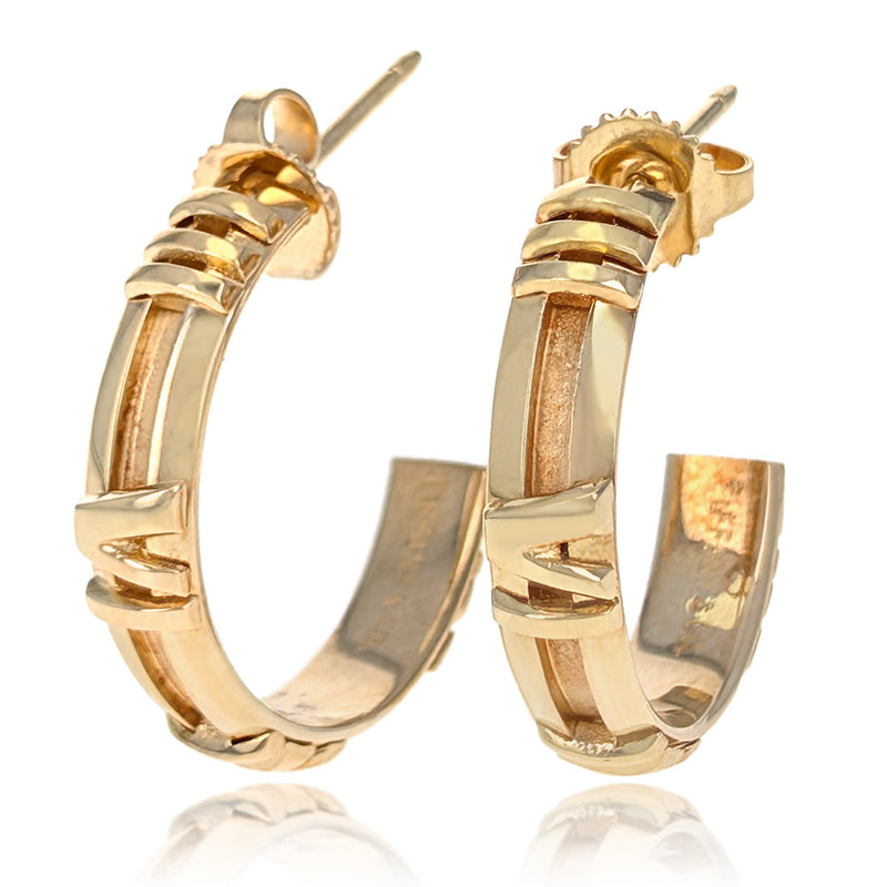 Tiffany & Co. 18K Yellow Gold Atlas Hoop Earrings – The Estate