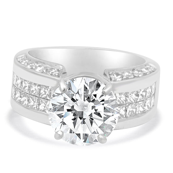 Platinum Diamond Invisible Set Ring