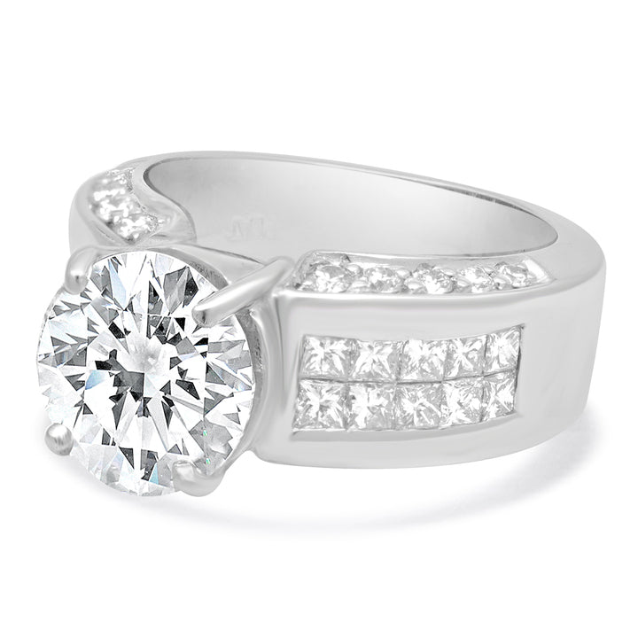 Platinum Diamond Invisible Set Ring