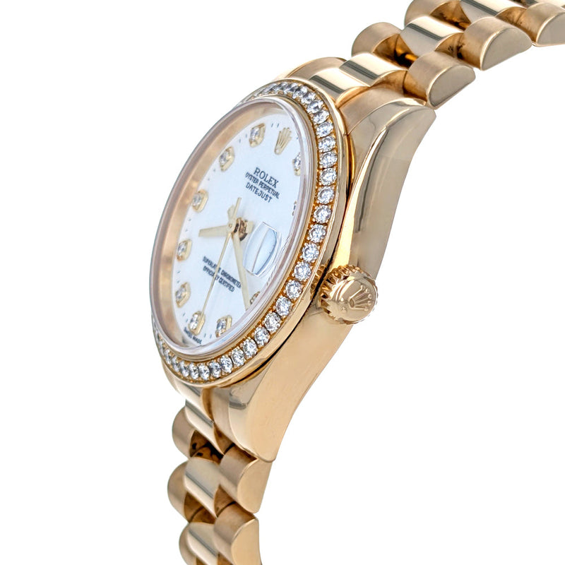 Rolex Datejust 31 Yellow Gold Diamonds President 178288