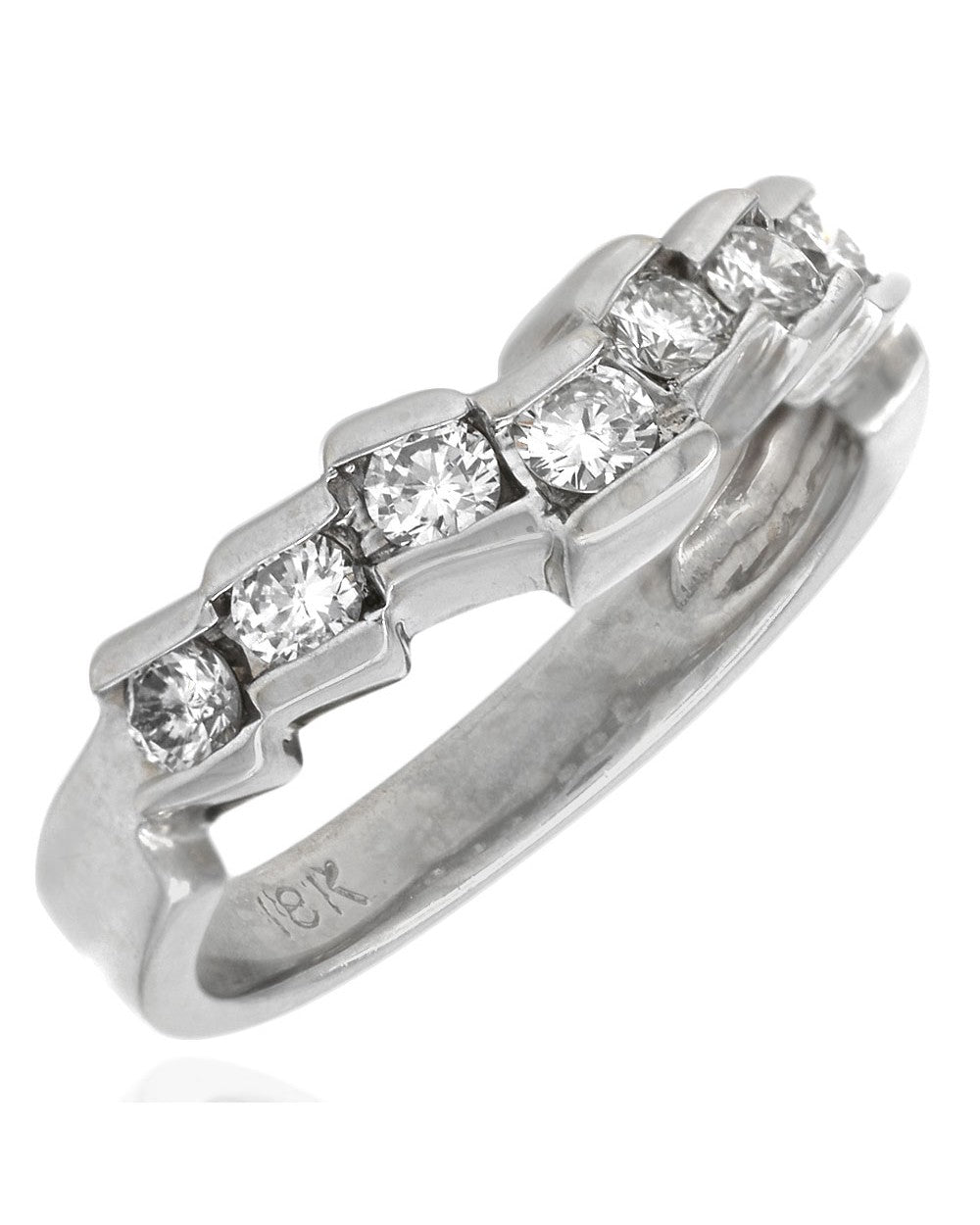 Staggered Diamond Ring in White Gold – The Estate Watch And Jewelry ...
