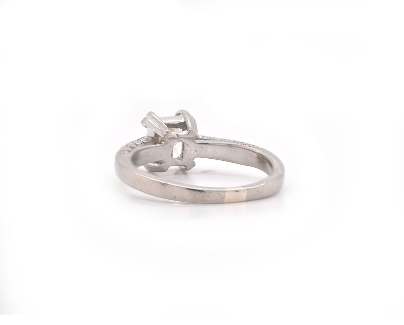 18k White Gold 0.75ct Radiant Diamond Engagement Ring