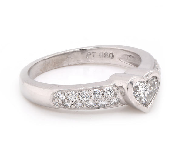 Honora Platinum 0.45 Heart Diamond Engagement Ring