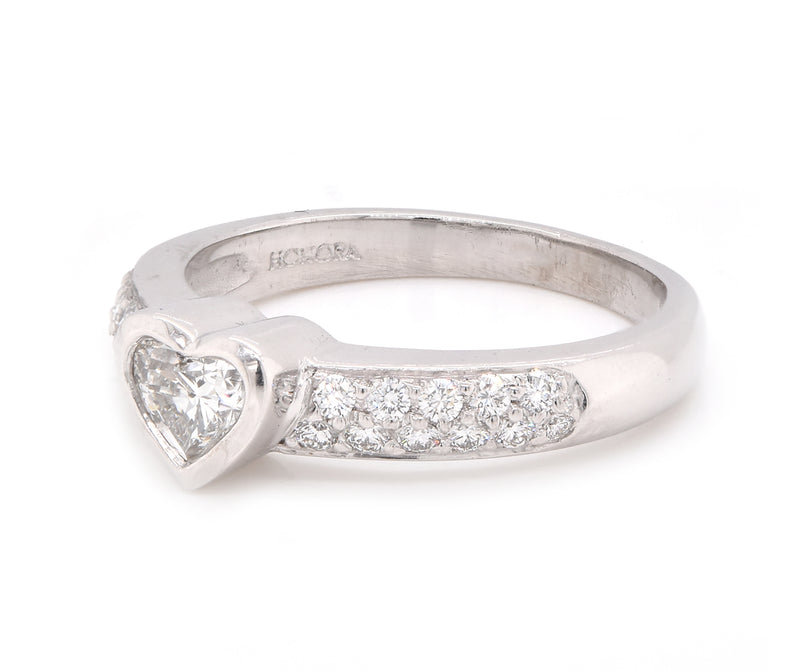 Honora Platinum 0.45 Heart Diamond Engagement Ring