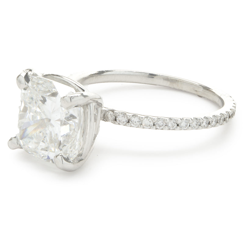 14 Karat White Gold Diamond Engagement Ring
