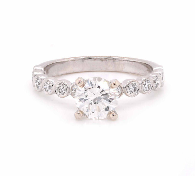 1.00ct Round 14 Karat White Gold Diamond Engagement Ring