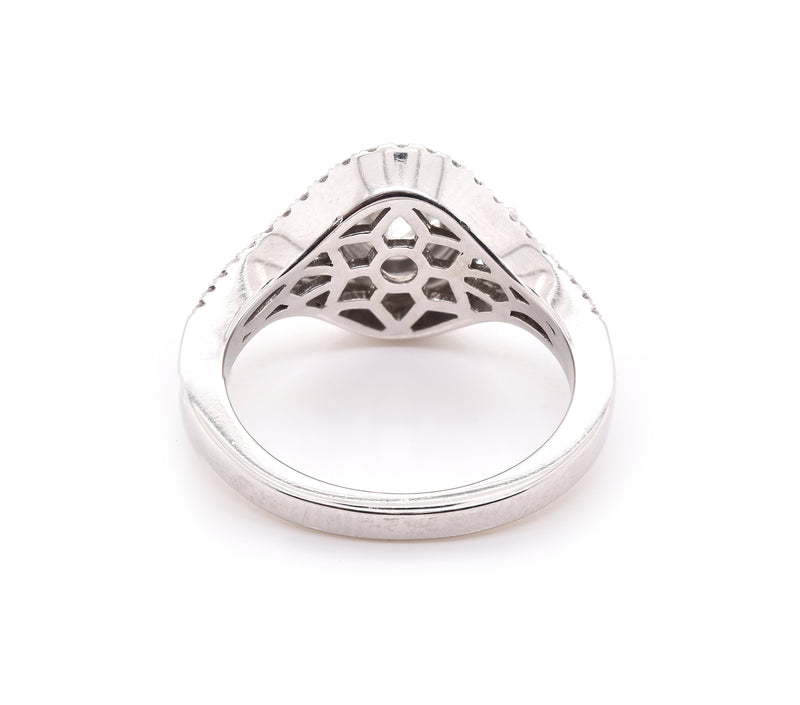 14 Karat White Gold Diamond Engagement Ring